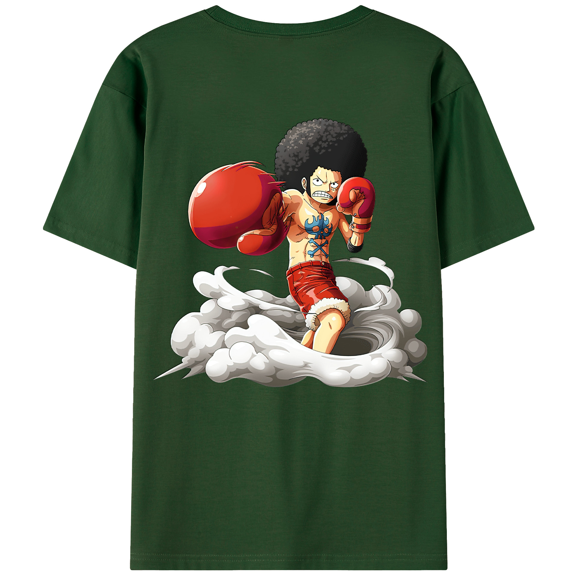 ワンピース モンキー・D・ルフィ ONE PIECE Monkey D. Luffy 綿100％半袖Tシャツ（背面プリント）